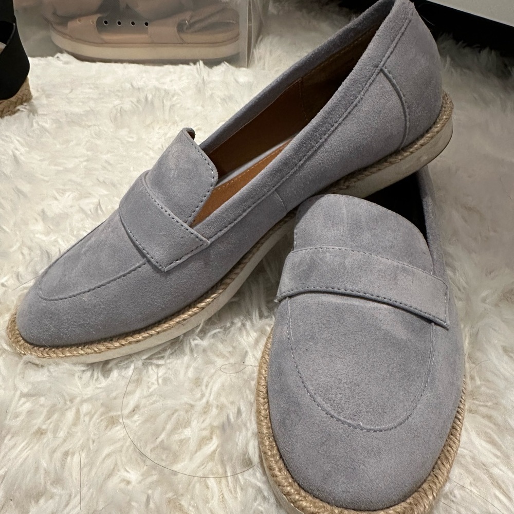 Blue Suede Loafers